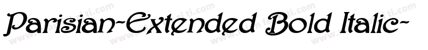 Parisian-Extended Bold Italic字体转换